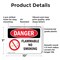 Signmission Flammable No Smoking Danger Sign, Plastic, 10in W x 7in L, 2PK OS-2PACK-DS-P-710-L-1824 - alternate 5